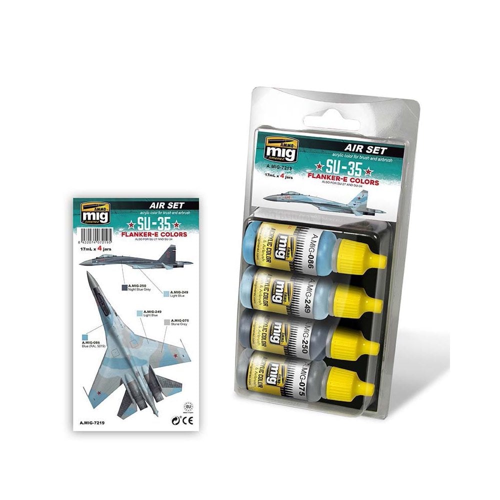 SU-35 Flanker-E Colors Set Ammo A.MIG-7219 SU-35 Flanker-E Colors Set Ammo A.MIG-7219