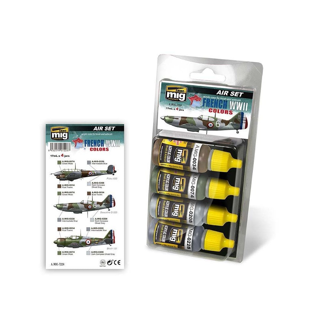 French WWII Aircraft Set Ammo A.MIG-7228 French WWII Aircraft Set Ammo A.MIG-7228