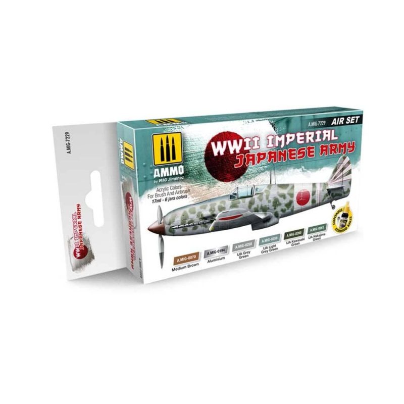 WWII Imperial Japanese Army Paint Set Ammo A.MIG-7229