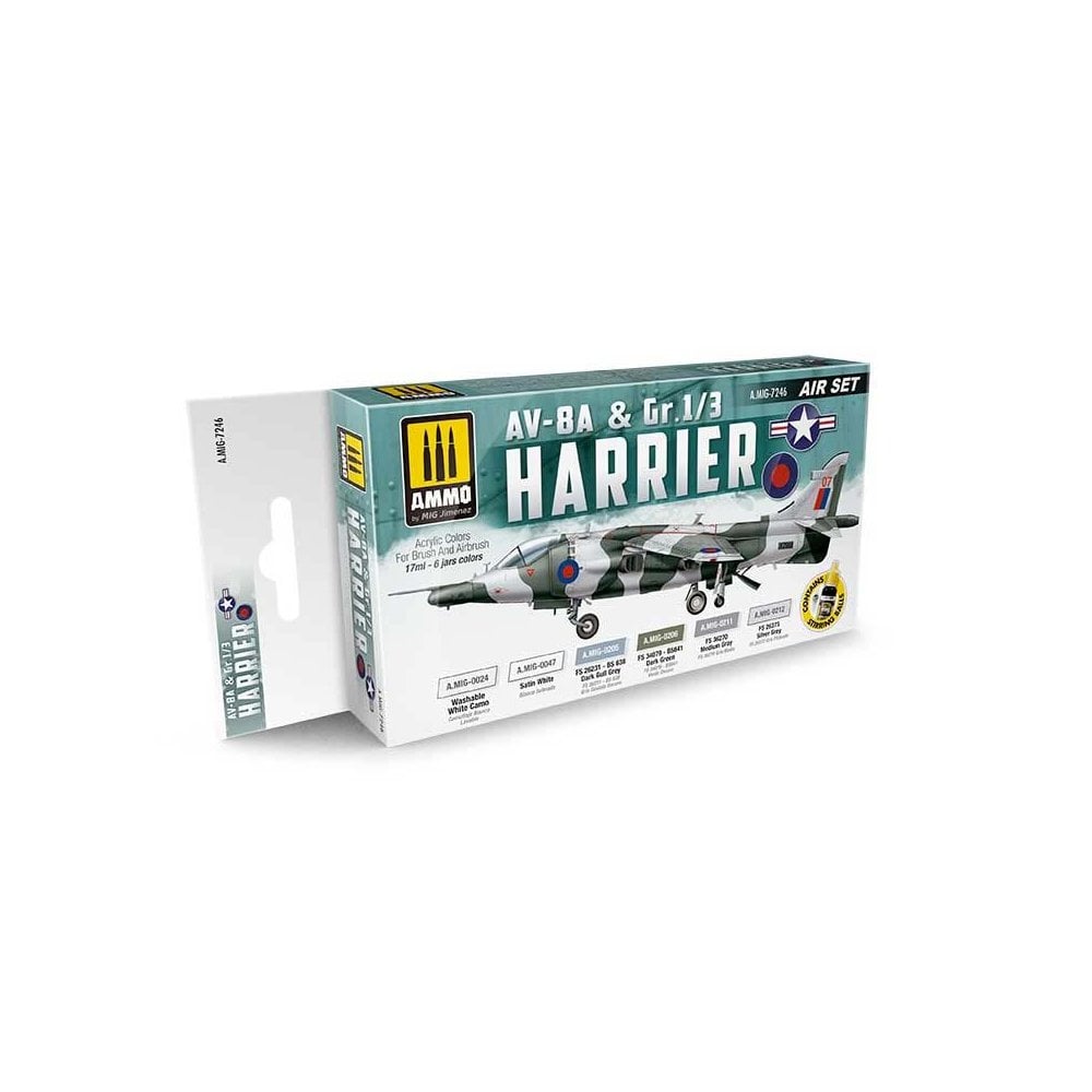 AV-8A & Gr.1/3 Harrier Paint Set Ammo A.MIG-7246 AV-8A & Gr.1/3 Harrier Paint Set Ammo A.MIG-7246
