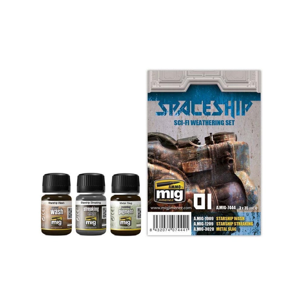 Spaceship Sci-Fi Weathering Set Ammo A.MIG-7444 Spaceship Sci-Fi Weathering Set Ammo A.MIG-7444