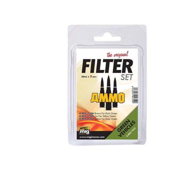 Filter Set For Green Vehicles Ammo Mig 7452 Filter Set For Green Vehicles Ammo Mig 7452