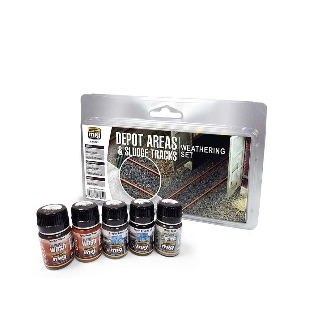 Depot Areas Sludge Tracks Weathering Set Ammo A.MIG-7470 Depot Areas Sludge Tracks Weathering Set Ammo A.MIG-7470