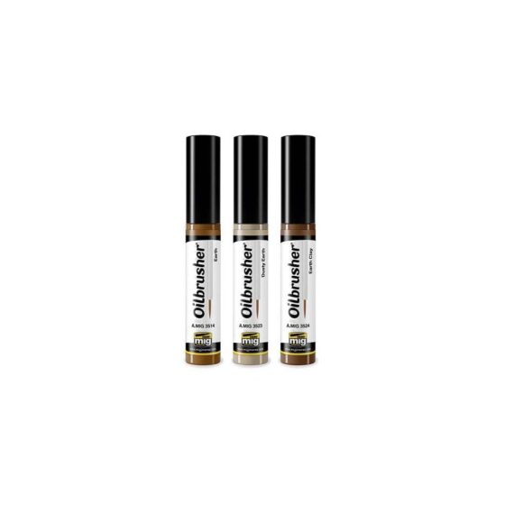 Oilbrusher Earth Colours Set Ammo A.MIG-7512 Oilbrusher Earth Colours Set Ammo A.MIG-7512