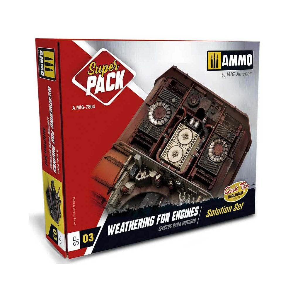 Super Pack Weathering For Engines Ammo A.MIG-7804 Super Pack Weathering For Engines Ammo A.MIG-7804
