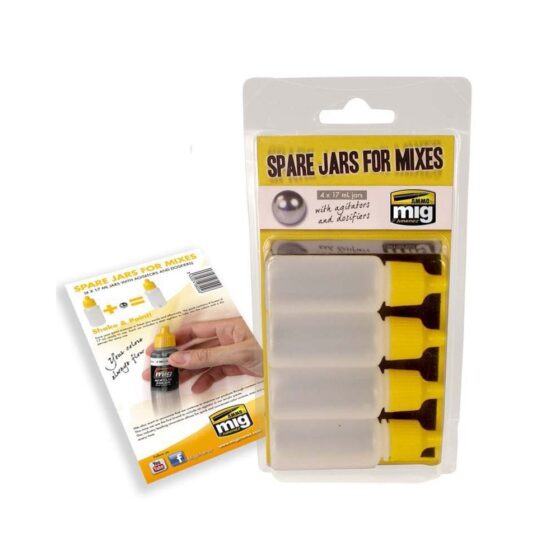 17ml Bottles for Paint Mixers Ammo A.MIG-8004 17ml Bottles for Paint Mixers Ammo A.MIG-8004