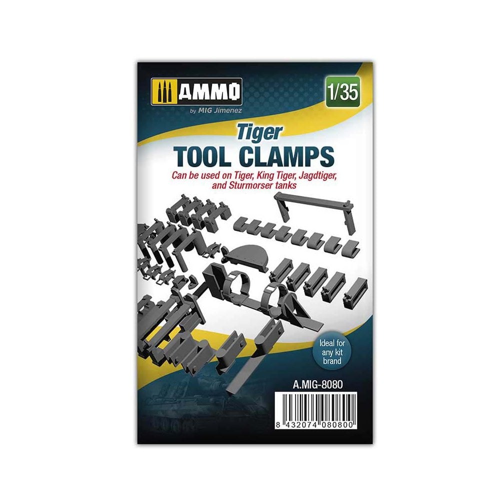 1/35 Tiger Tool Clamps Ammo A.MIG-8080 1/35 Tiger Tool Clamps Ammo A.MIG-8080