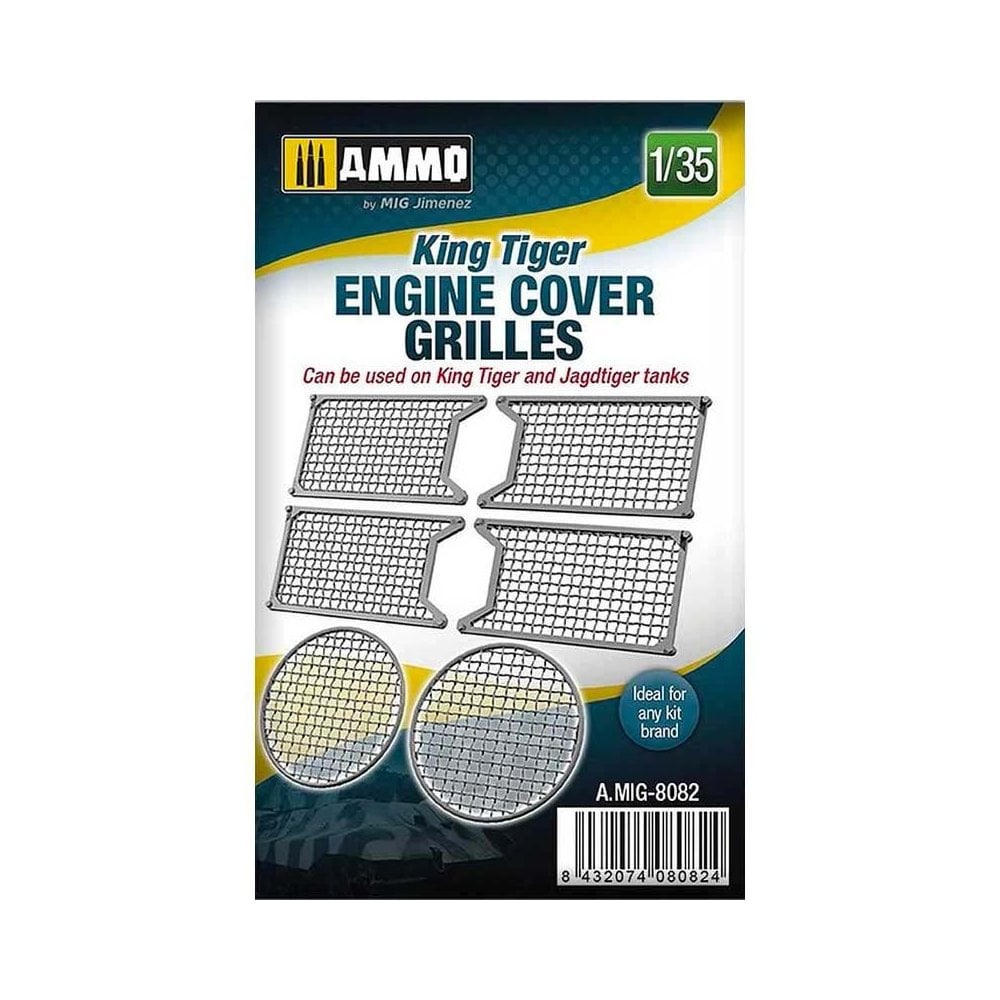 1/35 King Tiger Engine Cover Grilles Ammo A.MIG-8082 1/35 King Tiger Engine Cover Grilles Ammo A.MIG-8082