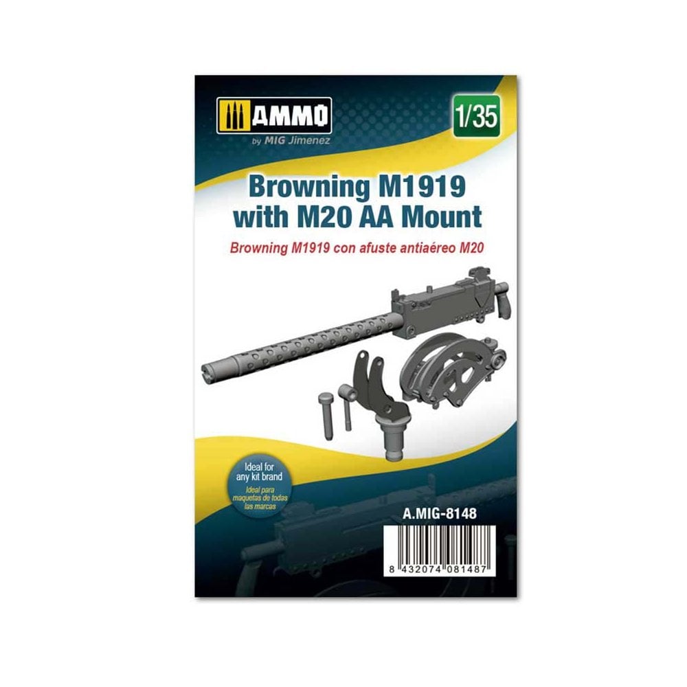 1/35 M1919 Browning Con Soportes Ligero Y Aa Ammo A.MIG-8148 1/35 M1919 Browning Con Soportes Ligero Y Aa Ammo A.MIG-8148