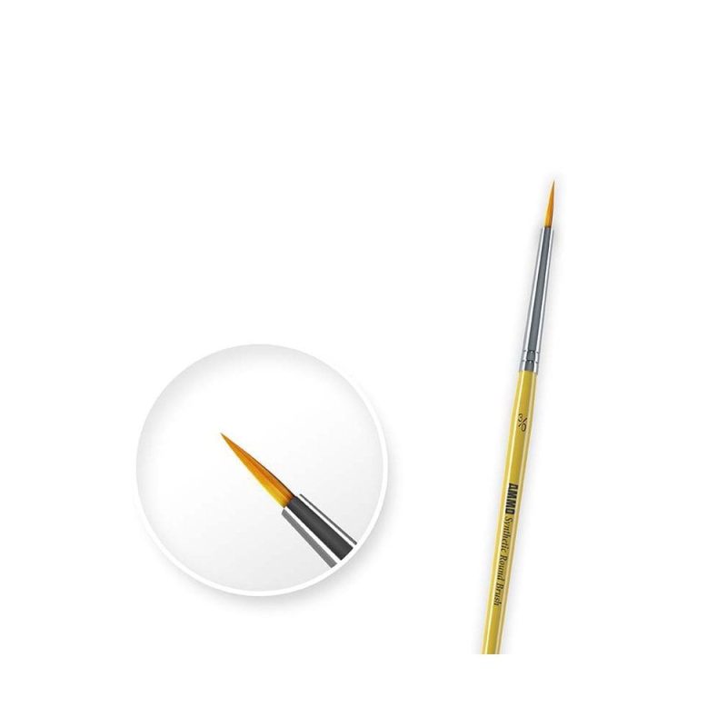 Size 3/0 Syntetic Round Brush Ammo A.MIG-8611 Size 3/0 Syntetic Round Brush Ammo A.MIG-8611