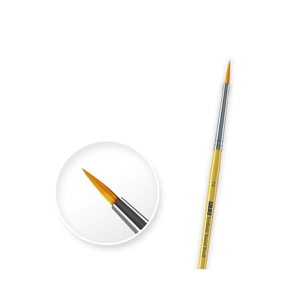 Size 2 Syntetic Round Brush Ammo A.MIG-8614 Size 2 Syntetic Round Brush Ammo A.MIG-8614