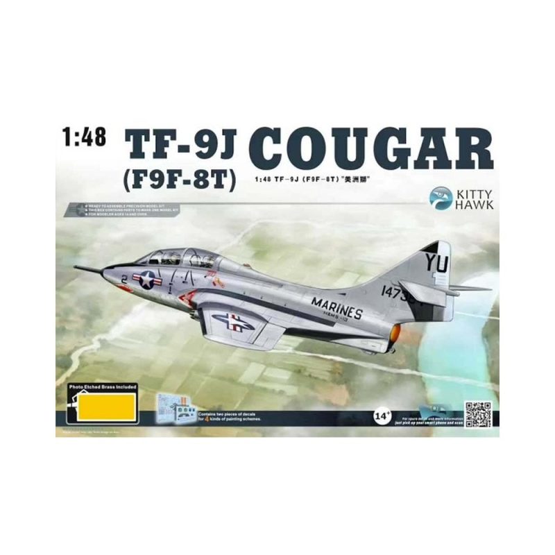 1/48 Grumman TF-9J (F9F-8T) Cougar Kitty Hawk 80129 1/48 Grumman TF-9J (F9F-8T) Cougar Kitty Hawk 80129