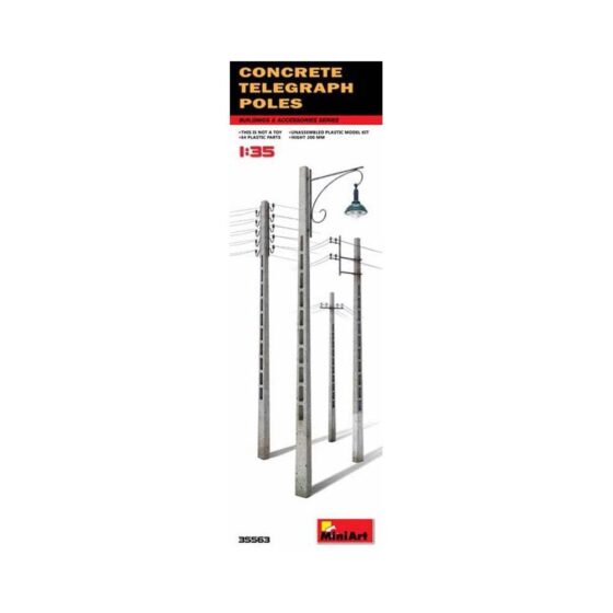 Miniart Concrete Telegraph Poles (1/35) 35563 Miniart Concrete Telegraph Poles (1/35) 35563