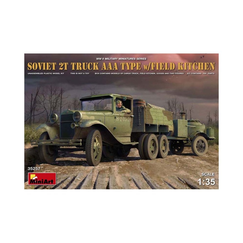 Miniart Soviet 2ton AAA Type Truck w/ Field Kitchen (1/35) 35257 Miniart Soviet 2ton AAA Type Truck w/ Field Kitchen (1/35) 35257