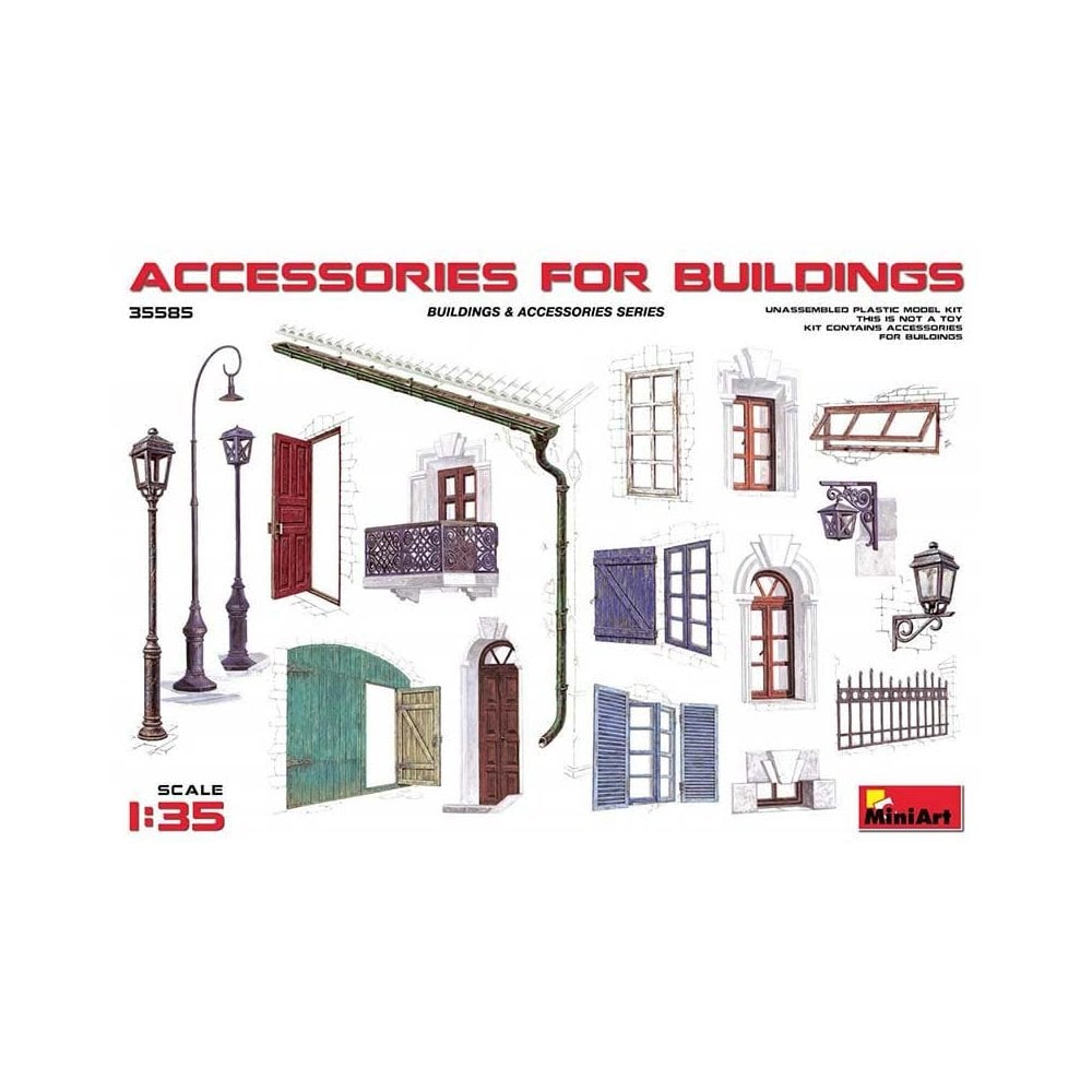 Miniart Accessories for Buildings (1/35) 35585 Miniart Accessories for Buildings (1/35) 35585
