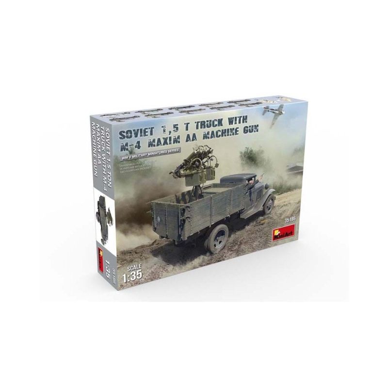 Miniart Soviet 1.5t Truck w/ M-4 Maxim AA Gun (1/35) 35186