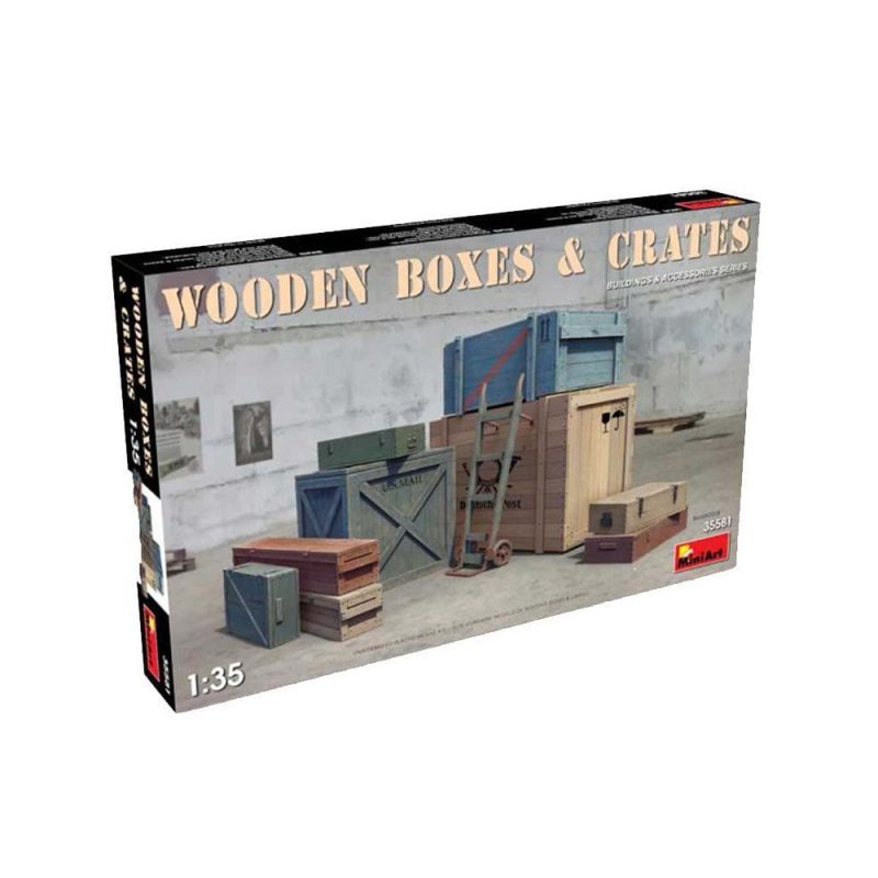 Miniart WoodenBoxes & Crates (1/35) 35581