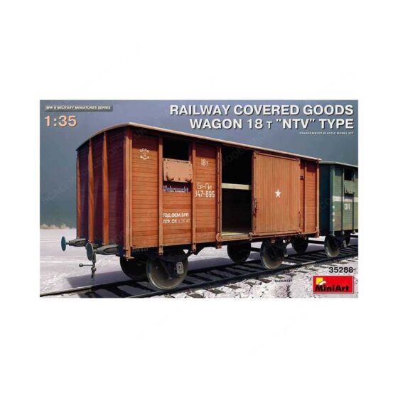 Miniart Covered Goods Wagon (Railway) 18t NTV Type (1/35) 35288 Miniart Covered Goods Wagon (Railway) 18t NTV Type (1/35) 35288