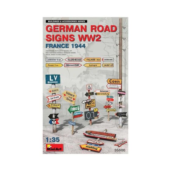 Miniart German Road Signs WWII (France 1944) (1/35) 35600 Miniart German Road Signs WWII (France 1944) (1/35) 35600