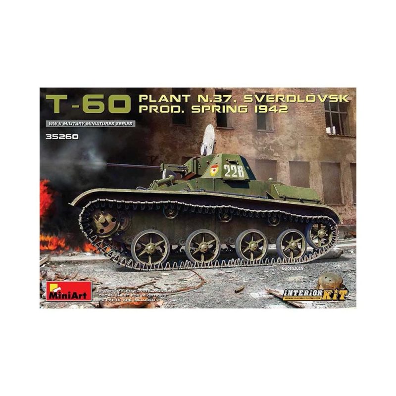 Miniart T-60 (Plant 37 Sverdlovsk) Prod 1942 Int Kit (1/35) 35260