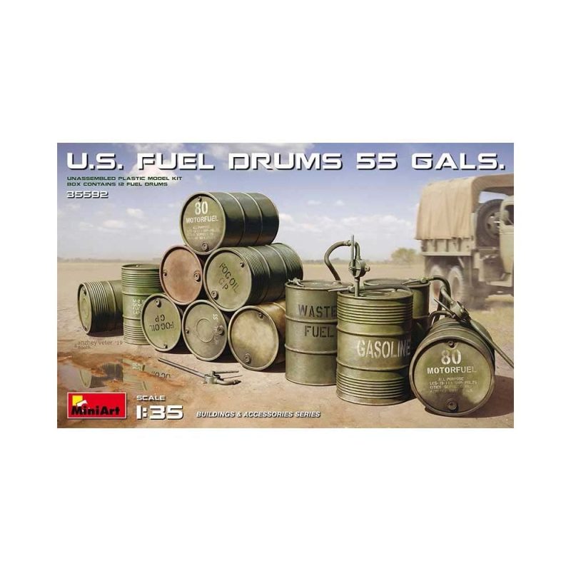 Miniart US Fuel Drums (55 Gals) (1/35) 35592