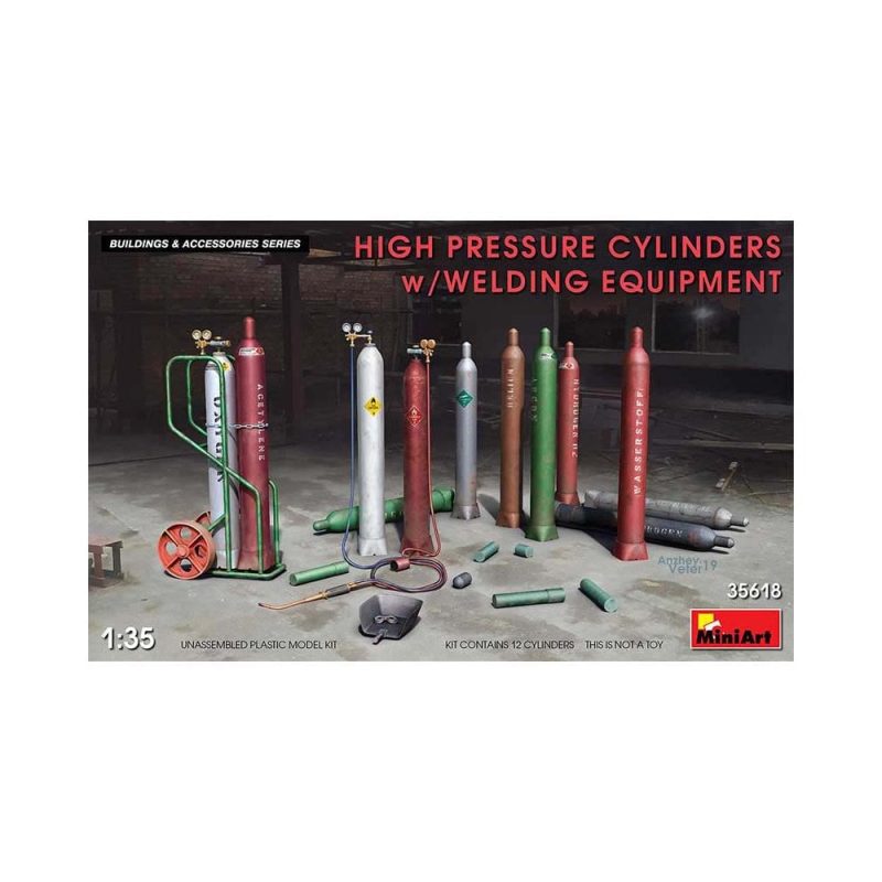 Miniart High Pressure Cylinders w/ Welding Equipment (1/35) 35618