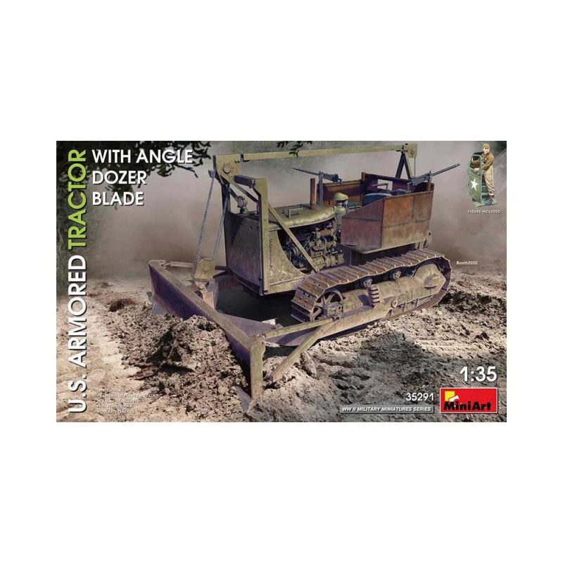 Miniart US Armored Tractor w/ Angle Dozer Blade (1/35) 35291