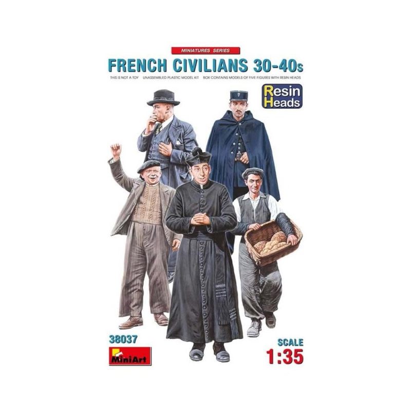 Miniart French Civilians 30-40s (Resin Head) (1/35) 38037 Miniart French Civilians 30-40s (Resin Head) (1/35) 38037