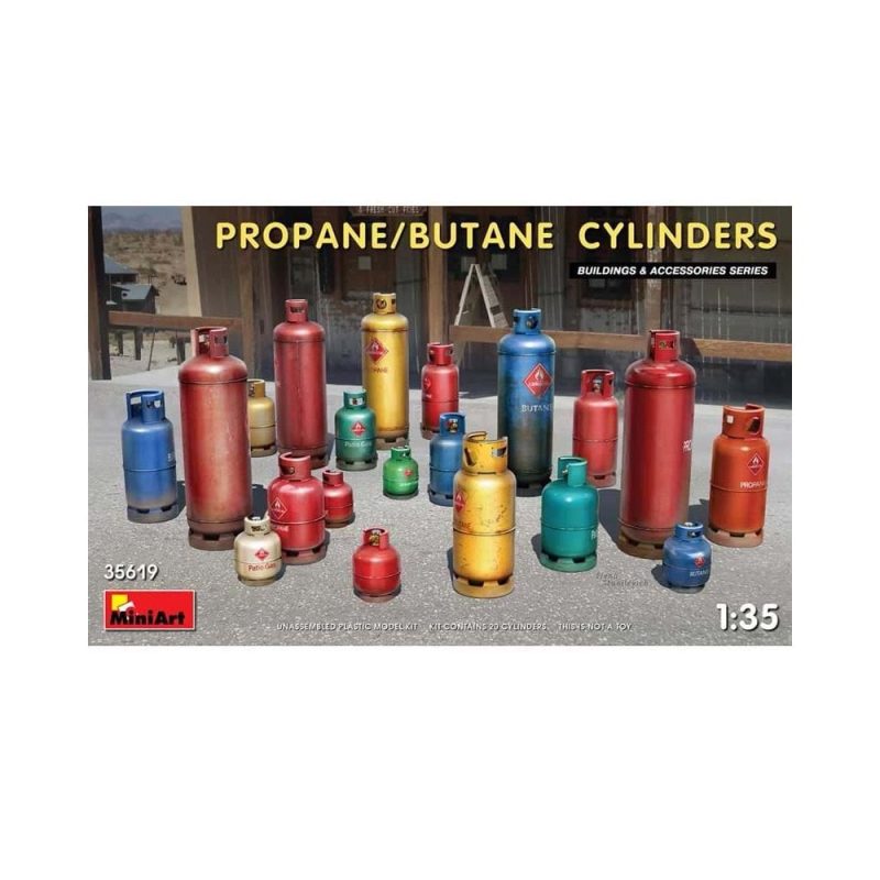 Miniart Propane / Butane Gas Cylinders (1/35) 35619