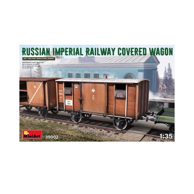 Miniart Russian Imperial Railway Covered Wagon (1/35) 39002
