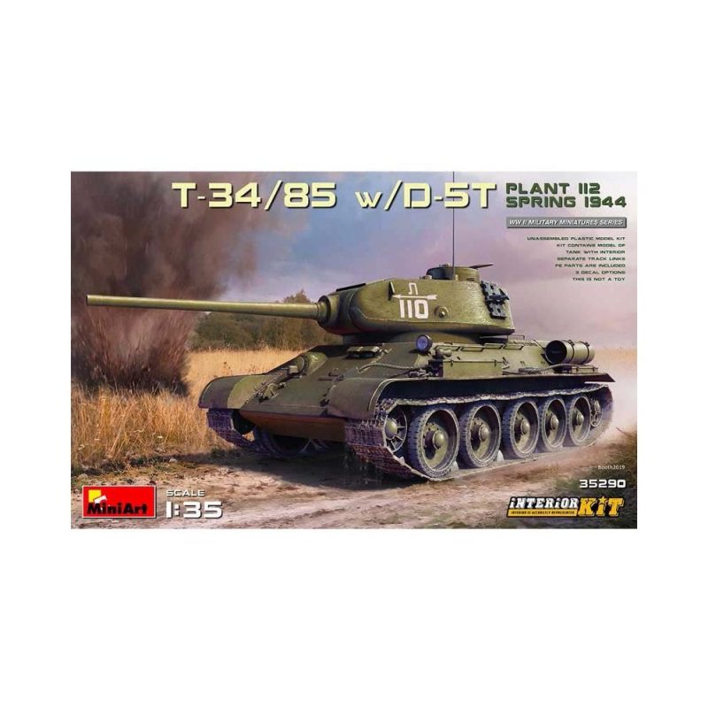 Miniart T-34/85 w/D-5T Plant 112 1944 Interior Kit (1/35) 35290