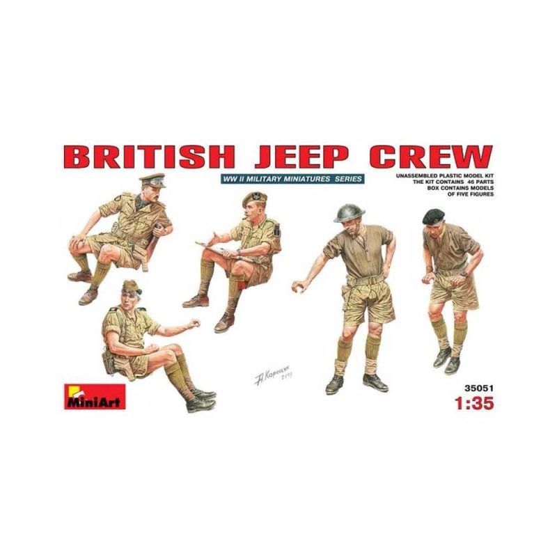 Miniart British Jeep Crew (1/35) 35051