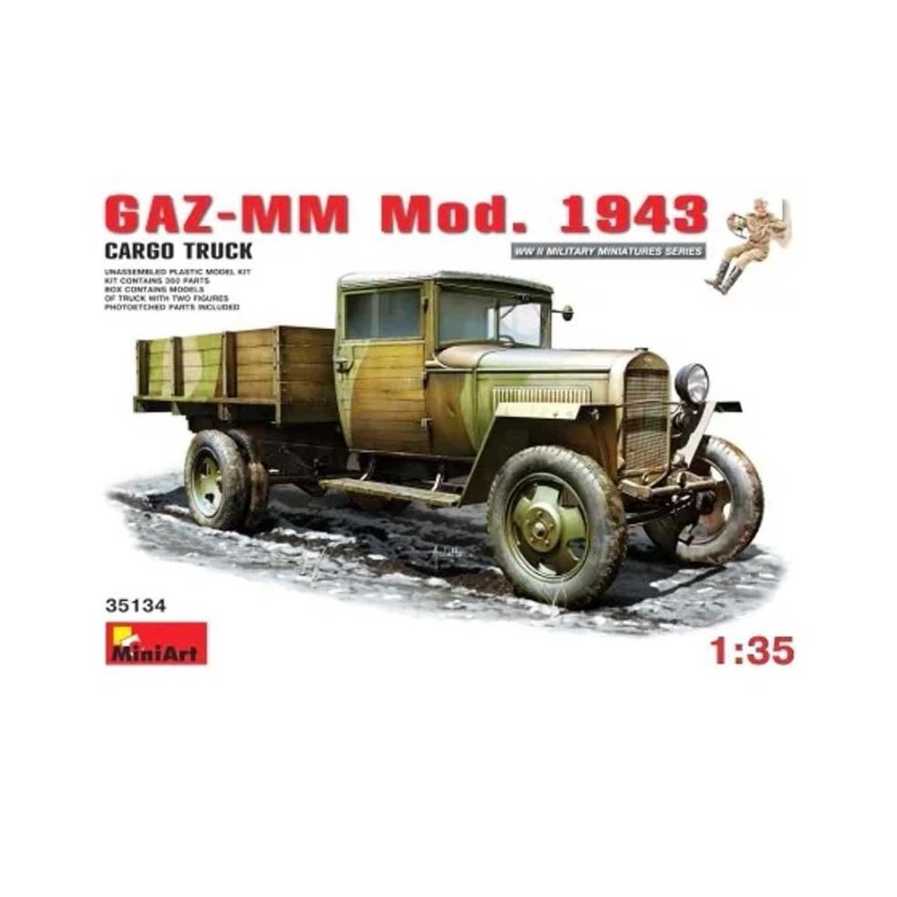 Miniart GAZ-MM Mod.1943 1.5t Cargo (1/35) 35134 Miniart GAZ-MM Mod.1943 1.5t Cargo (1/35) 35134
