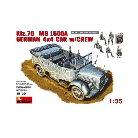 Miniart Kfz.70 MB1500A German 4x4 Car (1/35) 35139 Miniart Kfz.70 MB1500A German 4x4 Car (1/35) 35139