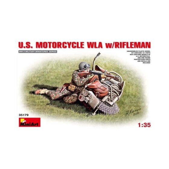 Miniart US Motorcycle WLA With Rifleman (1/35) 35179 Miniart US Motorcycle WLA With Rifleman (1/35) 35179