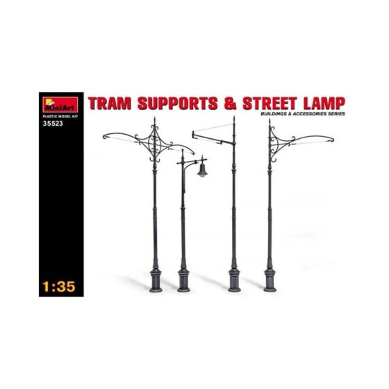 Miniart Tram Supports & Street Lamps (1/35) 35523 Miniart Tram Supports & Street Lamps (1/35) 35523