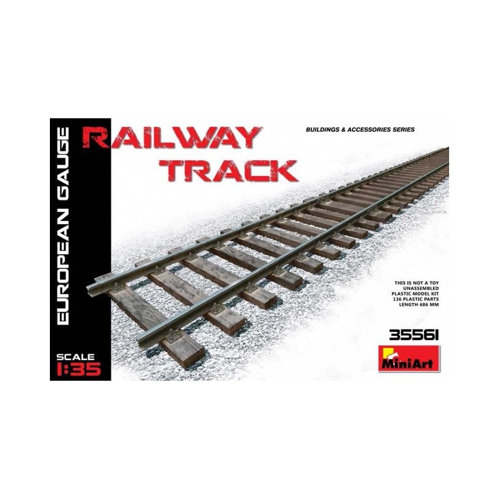 European Gauge Length: 686mm MiniArt Models 1/35 Railway Track 