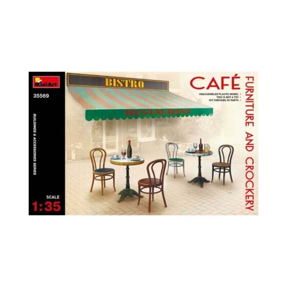 Miniart Cafe Furniture and Crockery (1/35) 35569 Miniart Cafe Furniture and Crockery (1/35) 35569