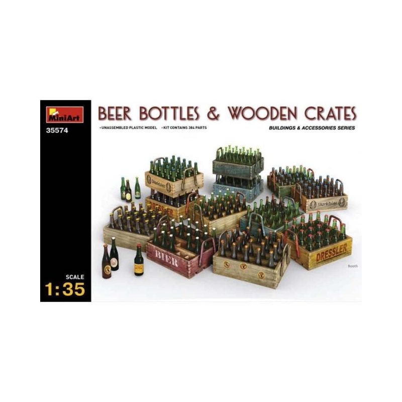 Miniart Beer Bottles & Wooden Crates (1/35) 35574