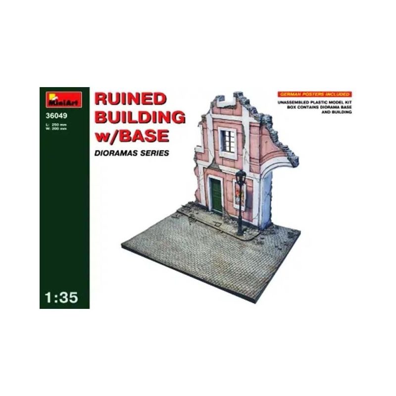 Miniart Ruined Building with Base (1/35) 36049