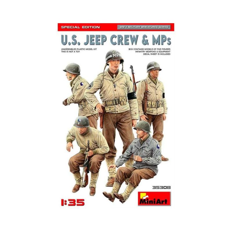 Miniart US Jeep Crew & MPs (Special Edit) (1/35) 35308