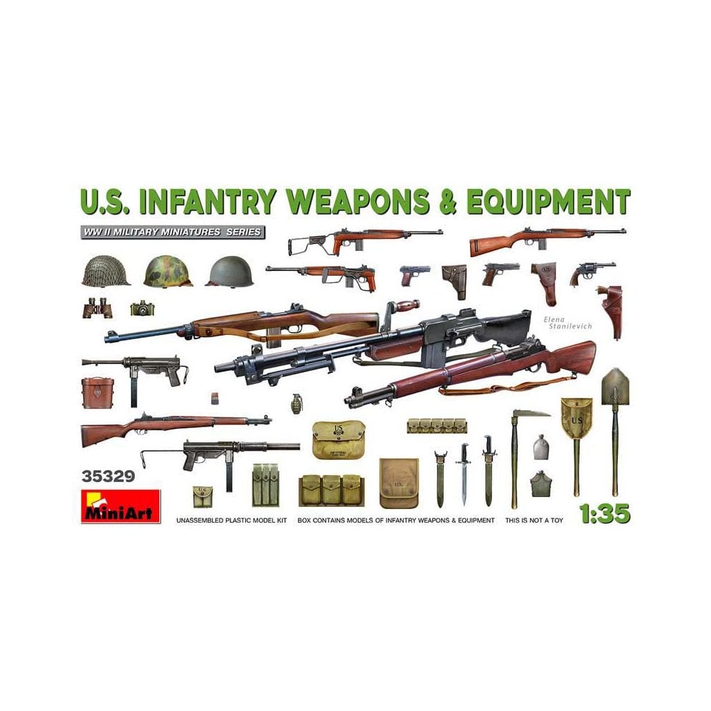 Miniart U.S. Weapons and Equipment (Infantry) (1/35) 35329 Miniart U.S. Weapons and Equipment (Infantry) (1/35) 35329