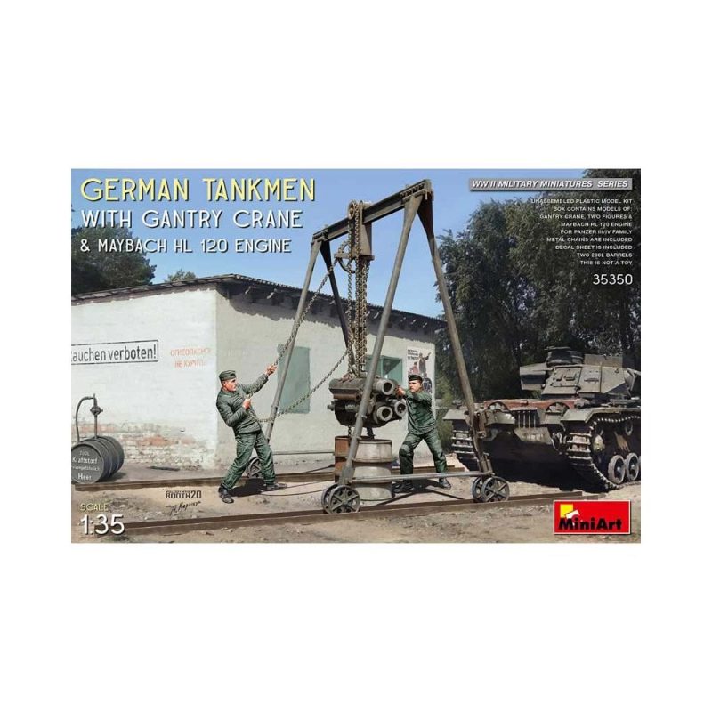 Miniart German Tankmen w/ Crane & Maybach HL Engine (1/35) 35350