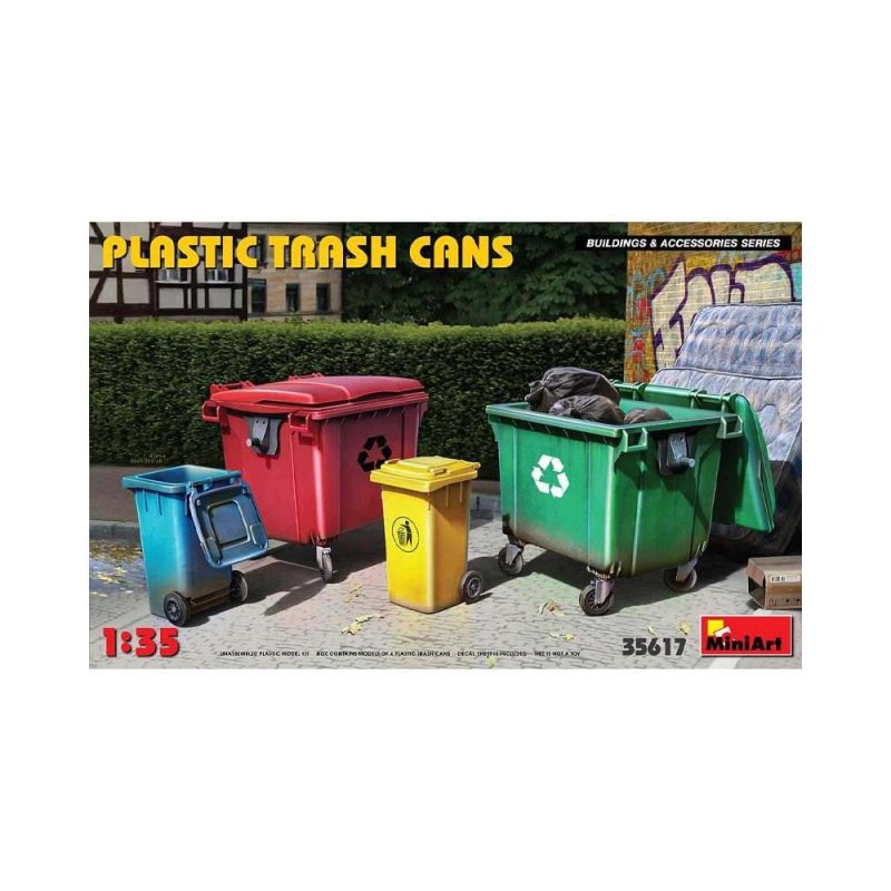 Miniart Plastic Trash Cans (1/35) 35617