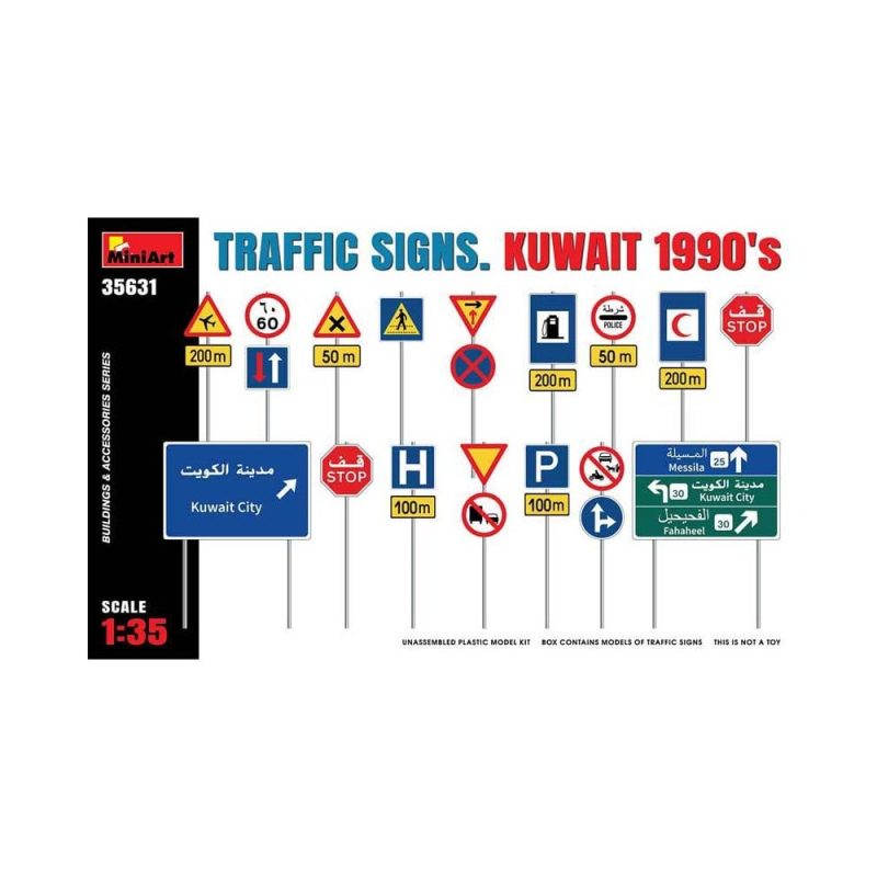Miniart Traffic Signs Kuwait 1990s (1/35) 35631