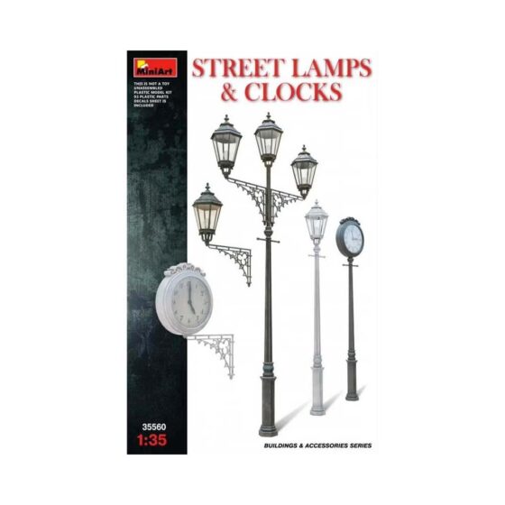 Miniart Street Lamps & Clocks (1/35) 35560 Miniart Street Lamps & Clocks (1/35) 35560