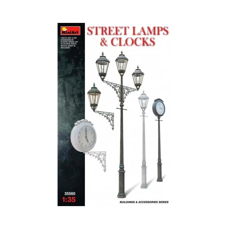 Miniart Street Lamps & Clocks (1/35) 35560