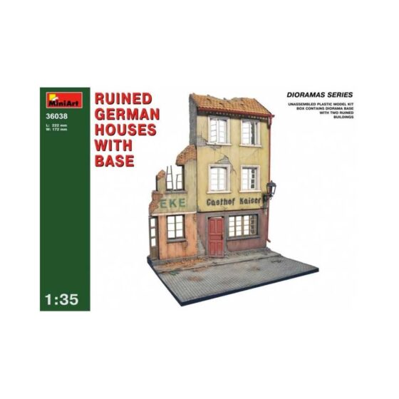 Miniart Ruined German Houses with base (1/35) 36038 Miniart Ruined German Houses with base (1/35) 36038