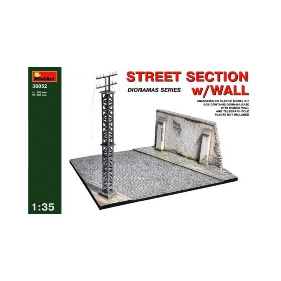 Miniart Street Section with Wall (1/35) 36052 Miniart Street Section with Wall (1/35) 36052