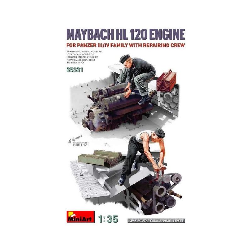 Miniart Maybach HL 120 Engine w/ Repair Crew (1/35) 35331